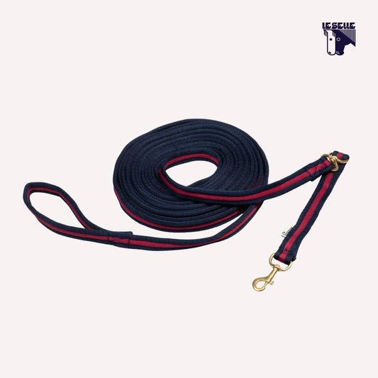 LONGIA IN COTONE IMBOTTITO (8MT) UMBRIA EQUITAZIONE - BLU/ROSSO