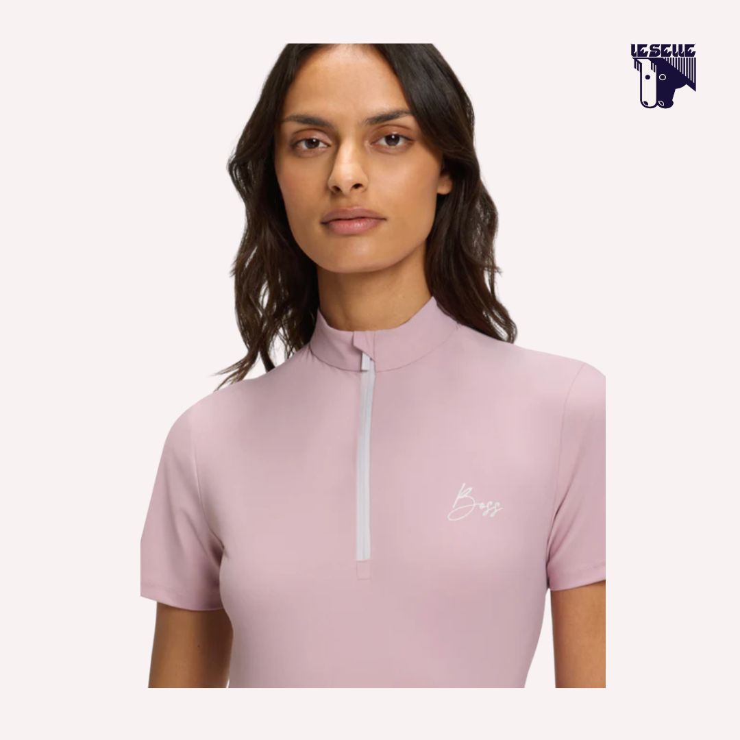TRAINING TOP MEZZA MANICA RENEE BOSS EQUESTRIAN - ROSA