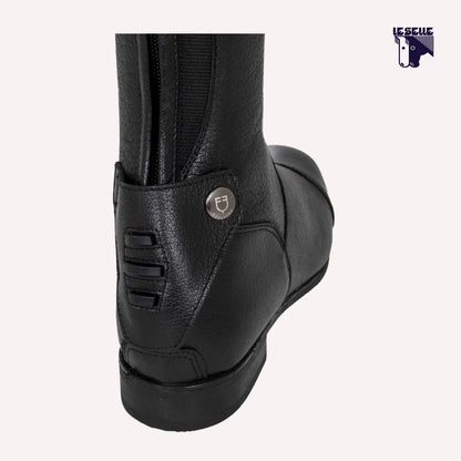 STIVALI UNISEX IN PELLE DI VITELLO ZIP POSTERIORE EQUESTRO - NERO