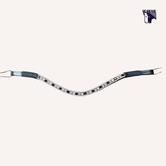 FRONTALINO SILVERLINE TACK - BIANCO/ROSA/NERO