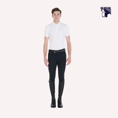 POLO SLIM FIT EQUESTRO - BIANCO