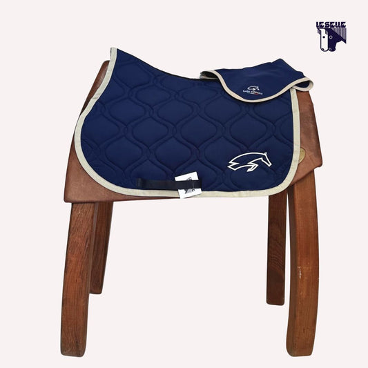 SARM HIPPIQUE SADDLE PAD AND HAT - BORDEAUX AND CREAM