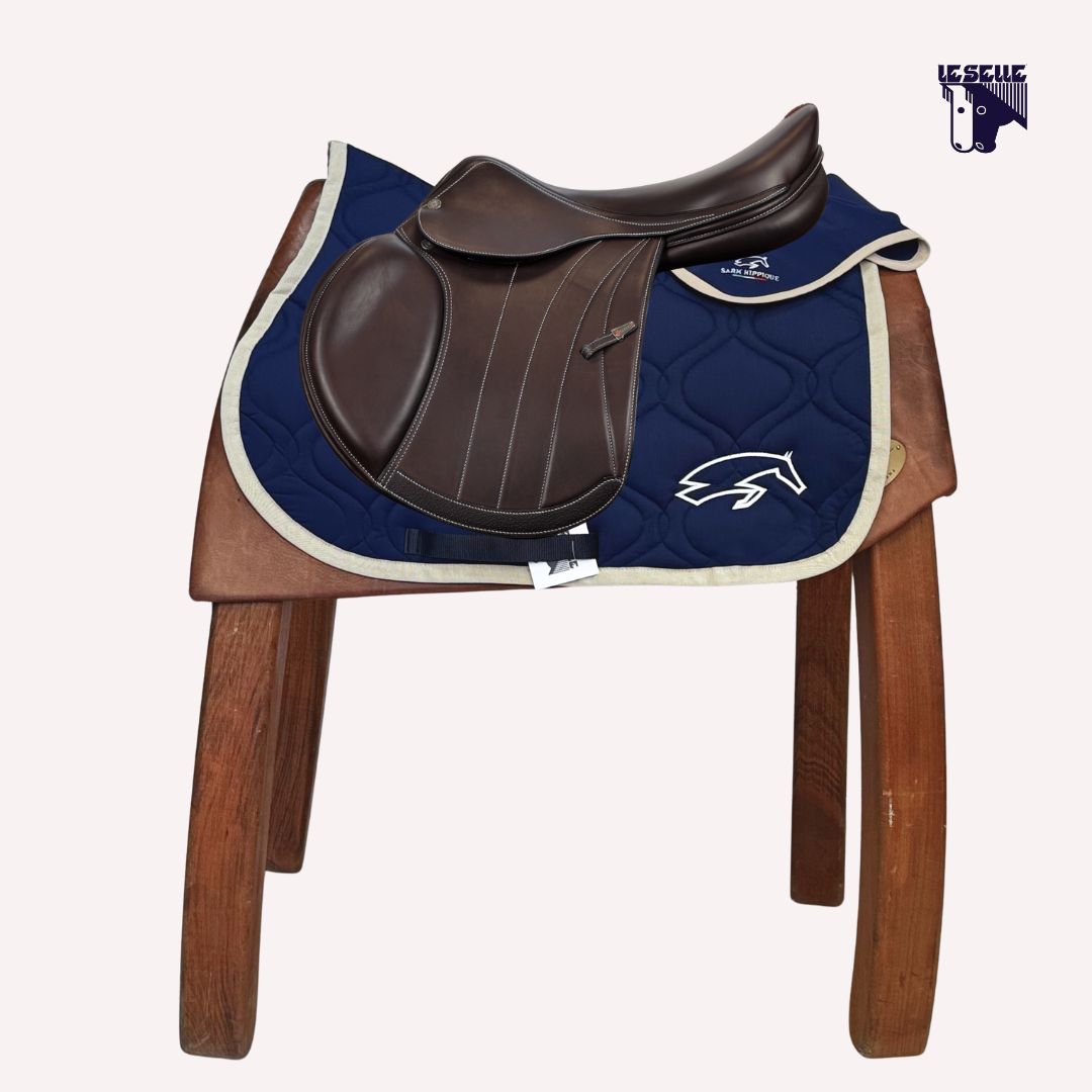 SARM HIPPIQUE SADDLE PAD AND HAT - BORDEAUX AND CREAM