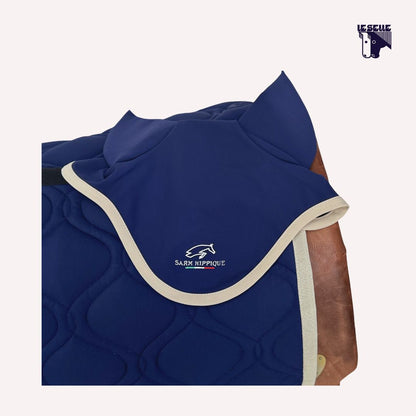 SARM HIPPIQUE SADDLE PAD AND HAT - BORDEAUX AND CREAM