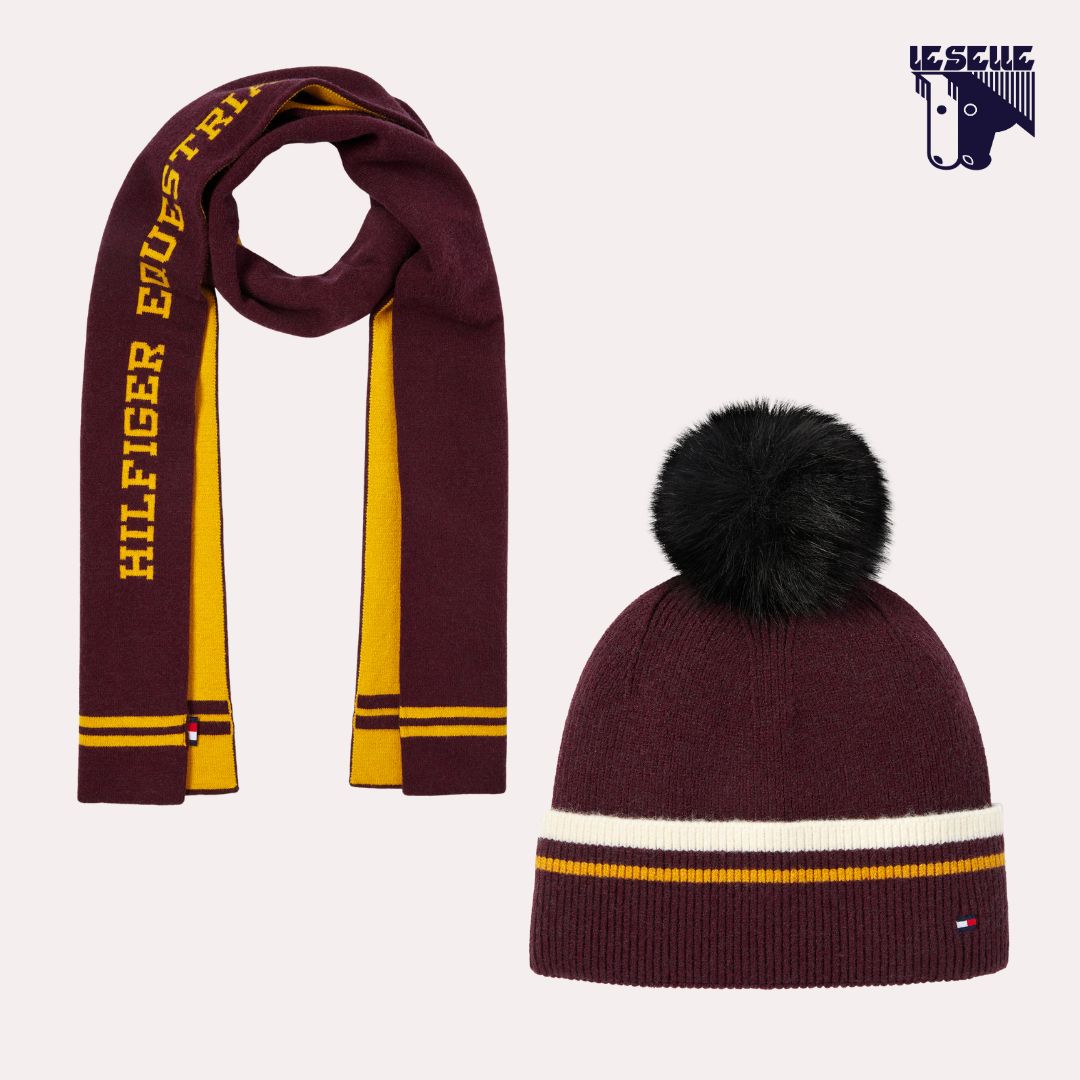 BERRETTO E SCIARPA TOMMY HILFIGER VANDERBILT - DEEP BURGUNDY