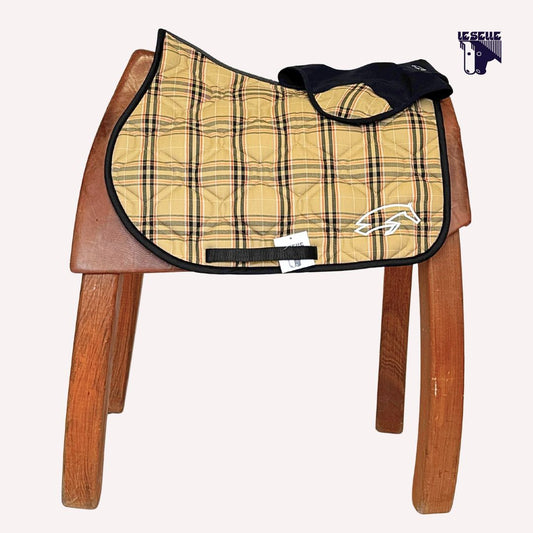 SARM HIPPIQUE SADDLE PAD AND HAT - BORDEAUX AND CREAM