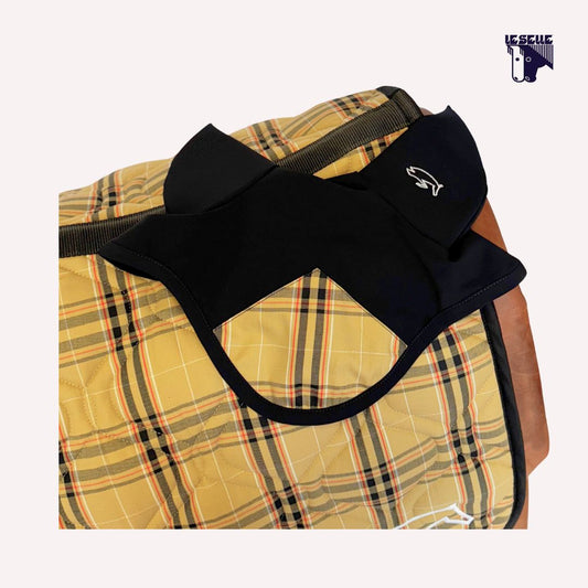 SARM HIPPIQUE SADDLE PAD AND HAT - BORDEAUX AND CREAM