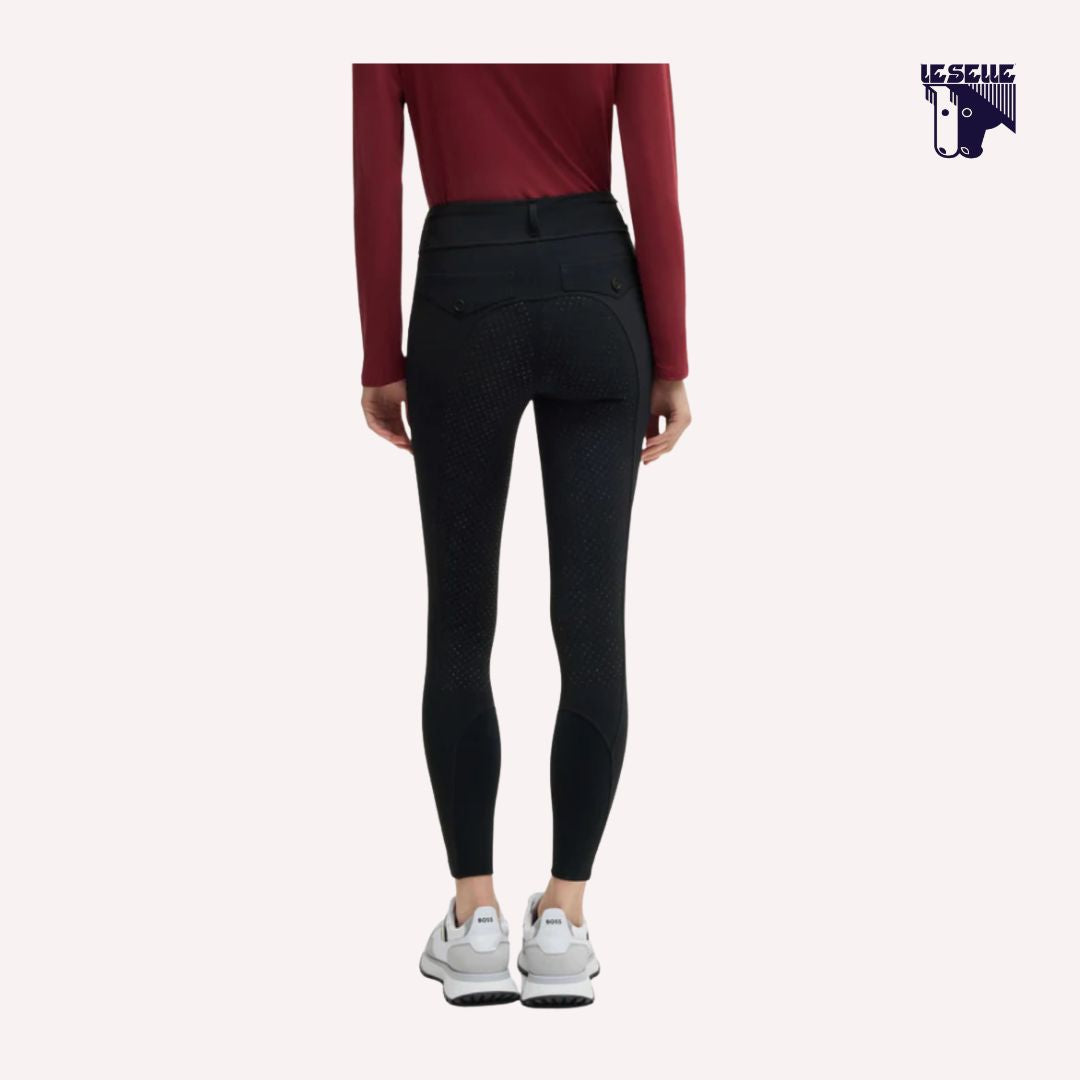 LEGGINGS HELEN HYBRID FULL GRIP BOSS EQUESTRIAN - NERO