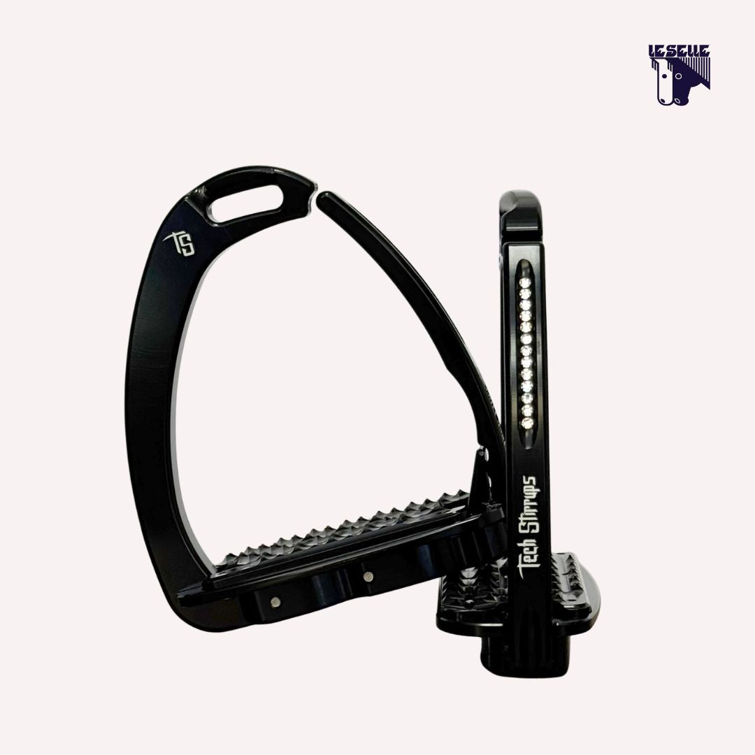 TECH STIRRUP VENICE SLOPED EVO - NERO E CRISTALLI