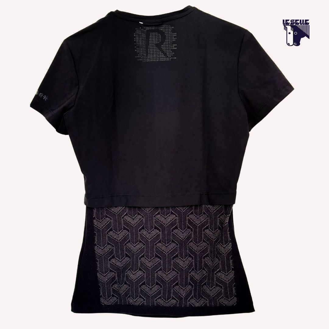 T-SHIRT CAVALLERIA TOSCANA REVO JERSEY - NERO