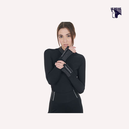 TRAINING TOP EQUESTRO CON STRASS - NERO