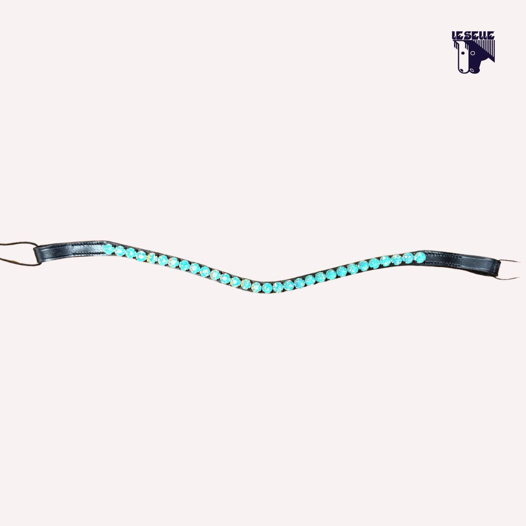 FRONTALINO SILVERLINE TACK - AZZURRO GHIACCIO