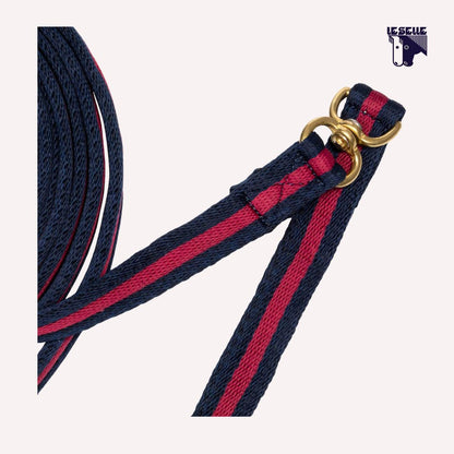 LONGIA IN COTONE IMBOTTITO (8MT) UMBRIA EQUITAZIONE - BLU/ROSSO