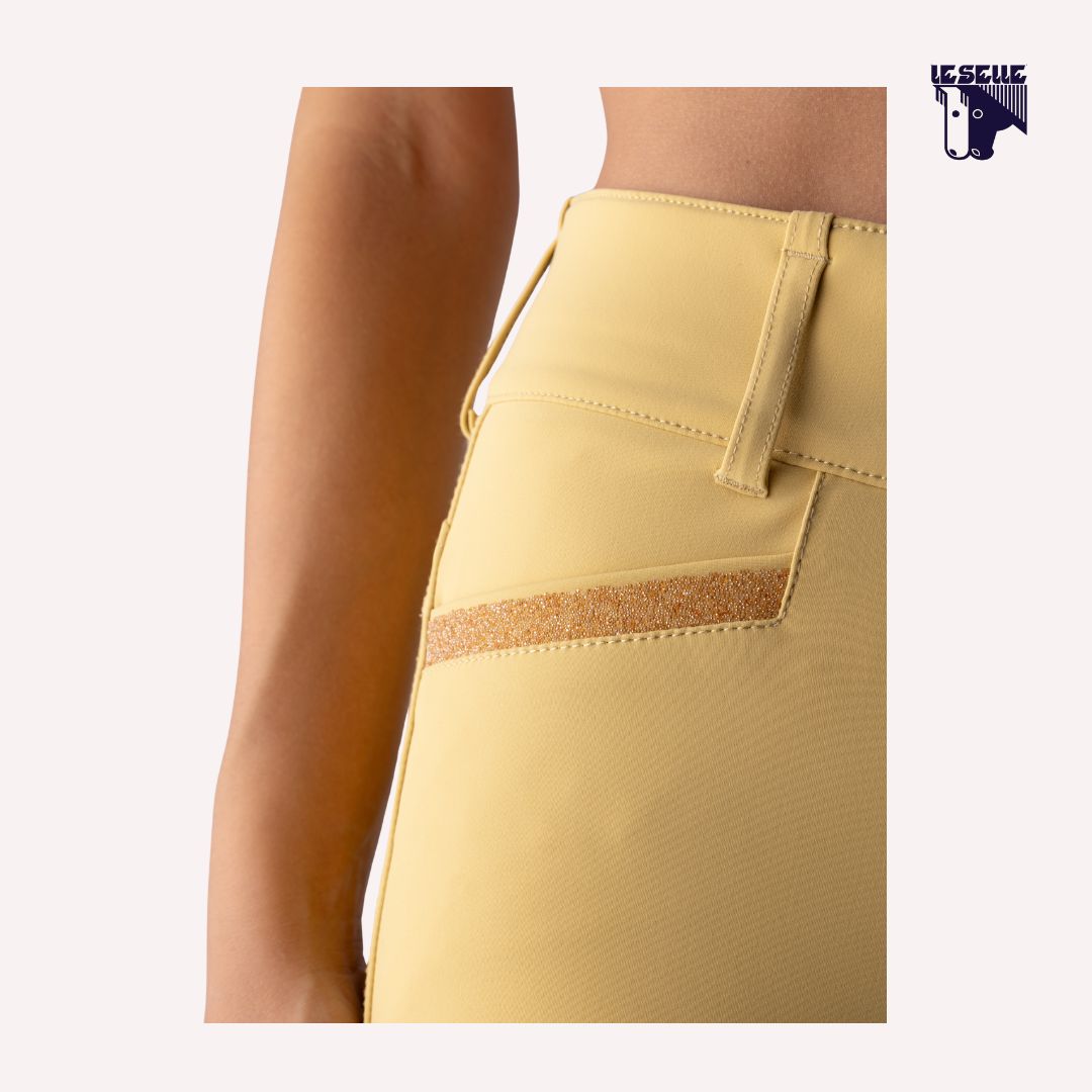PANTALONI  CRYSTALEF EQUILINE - BANANA