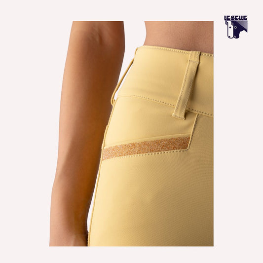 PANTALONI EQUILINE CRYSTALEF - BANANA