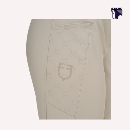 PANTALONI  EQUESTRO MONOGRAM A VITA ALTA - BEIGE