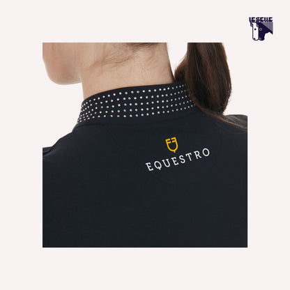 TRAINING TOP EQUESTRO CON STRASS - NERO