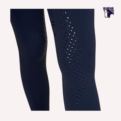 LEGGINGS BAMBINA CON DECORAZIONI FLOREALI EQUESTRO - BLU