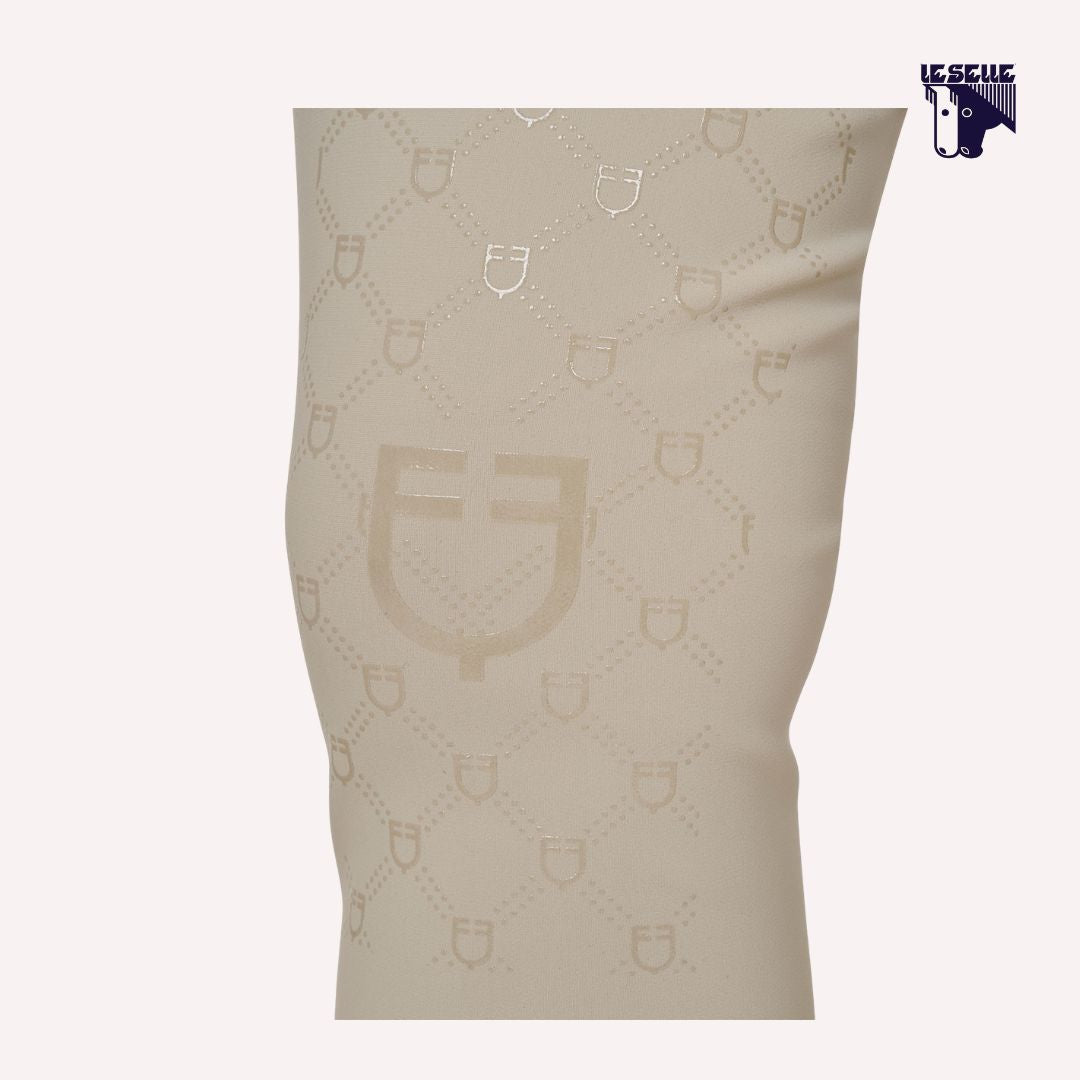 PANTALONI  EQUESTRO MONOGRAM A VITA ALTA - BEIGE