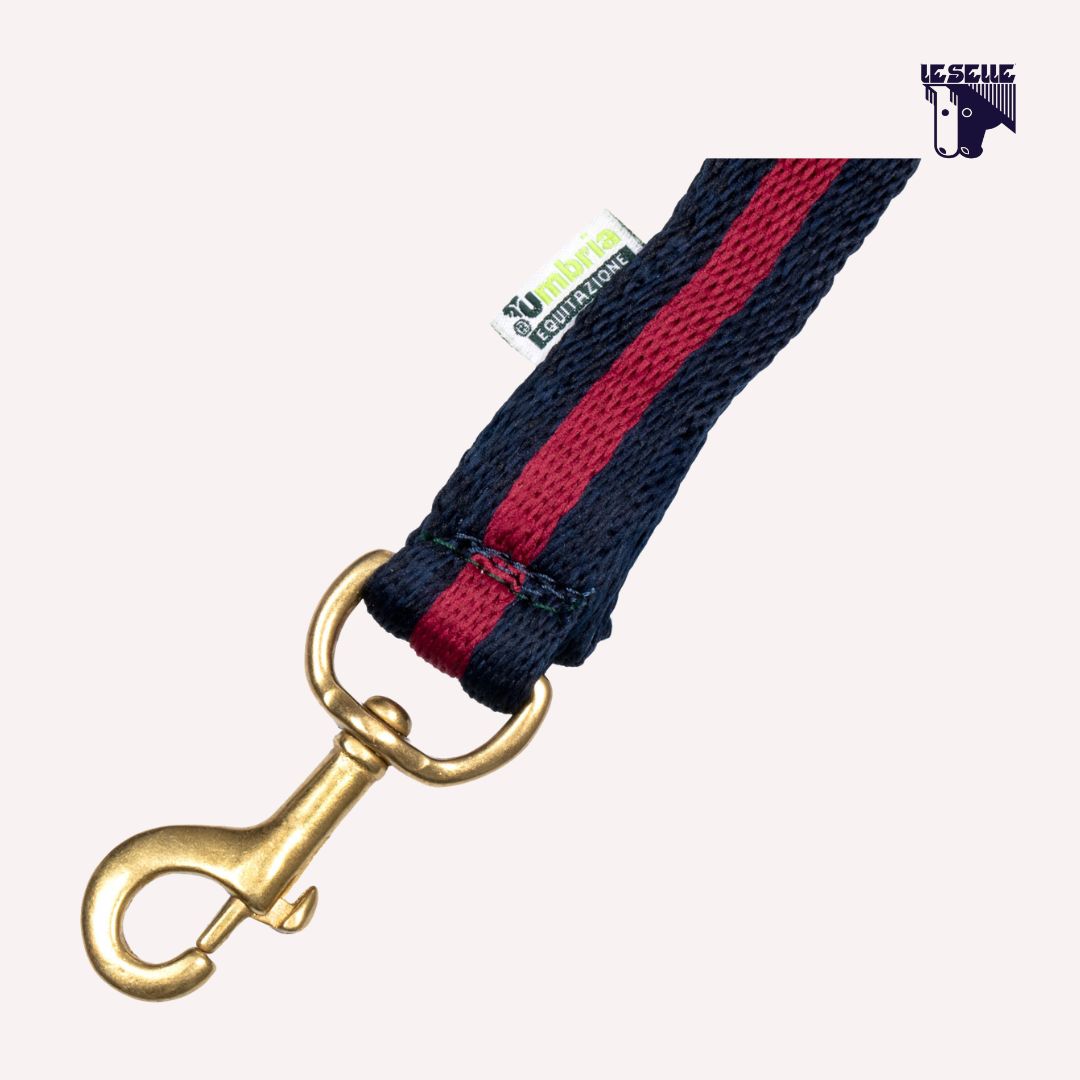 LONGIA IN COTONE IMBOTTITO (8MT) UMBRIA EQUITAZIONE - BLU/ROSSO