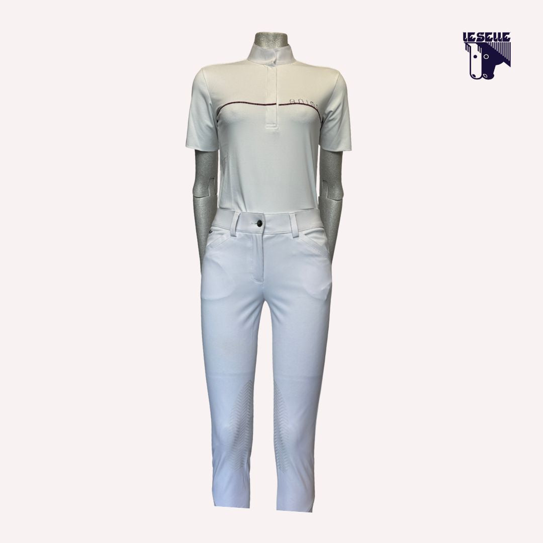 POLO DA COMPETIZIONE BEVET MEZZA MANICA ANIMO - BIANCO