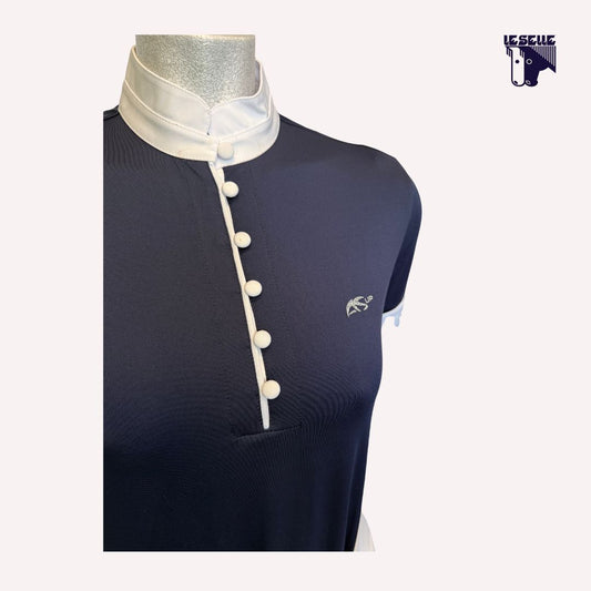 POLO DA COMPETIZIONE FUTA MEZZA MANICA ANNA SCARPATI - BLU
