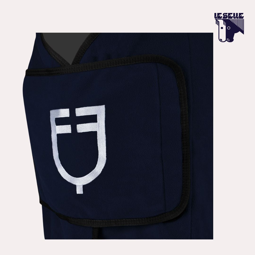 COPERTA IN PILE EQUESTRO - BLU