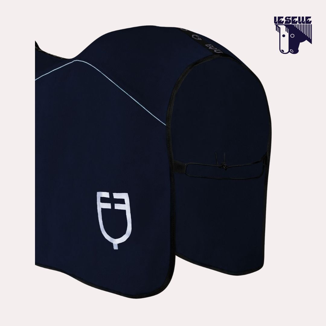 COPERTA IN PILE EQUESTRO - BLU