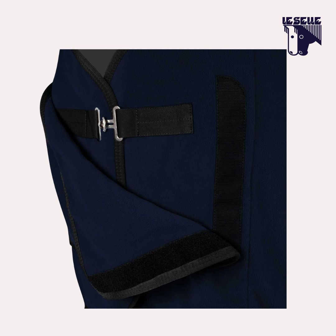 COPERTA IN PILE EQUESTRO - BLU