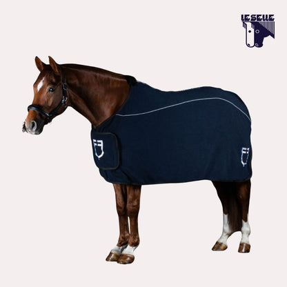 COPERTA IN PILE EQUESTRO - BLU