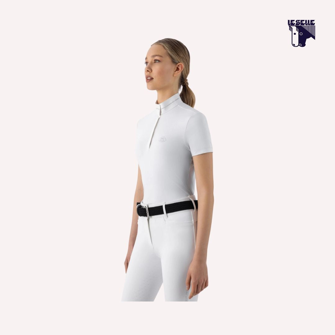 POLO COMPETIZIONE EQUILINE EQENKAS - BIANCO