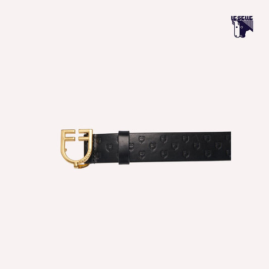 CINTURA EQUESTRO IN PELLE - NERA
