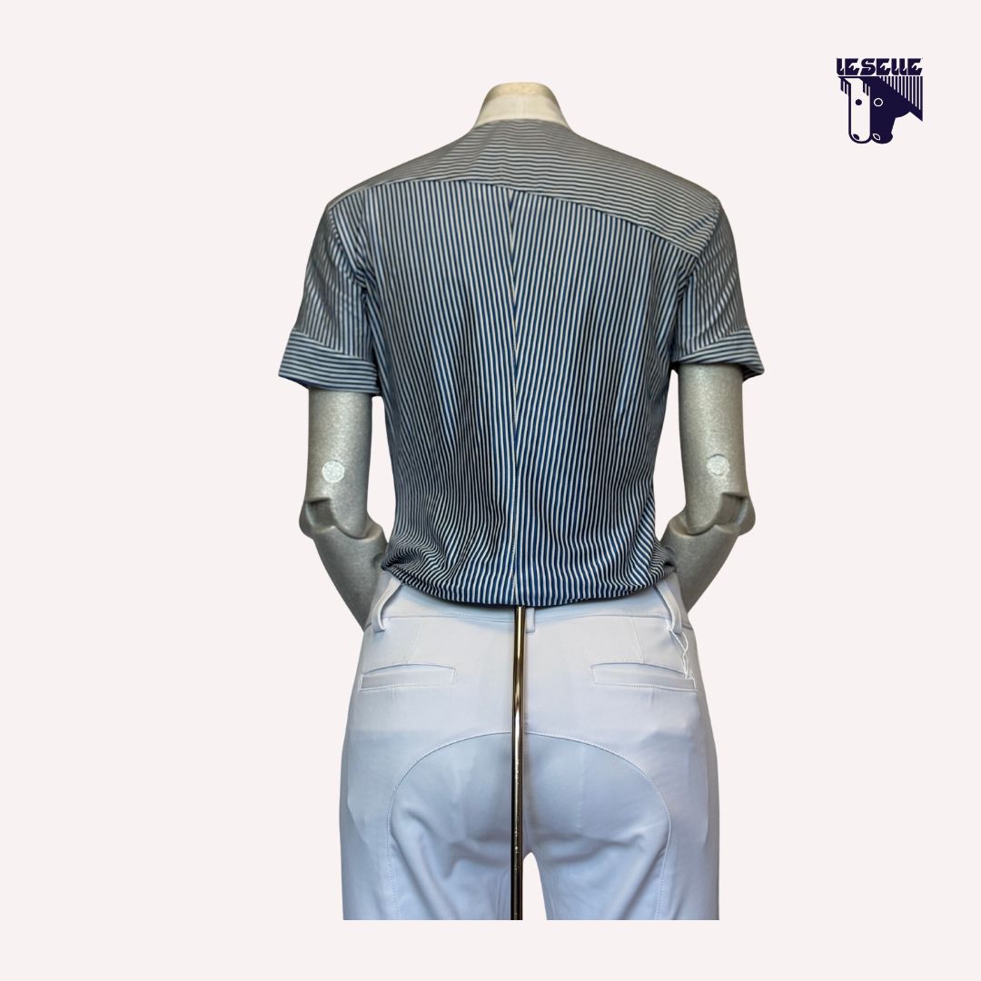 CAMICIA MEZZA MANICA ANIMO - AZZURRO/BIANCO