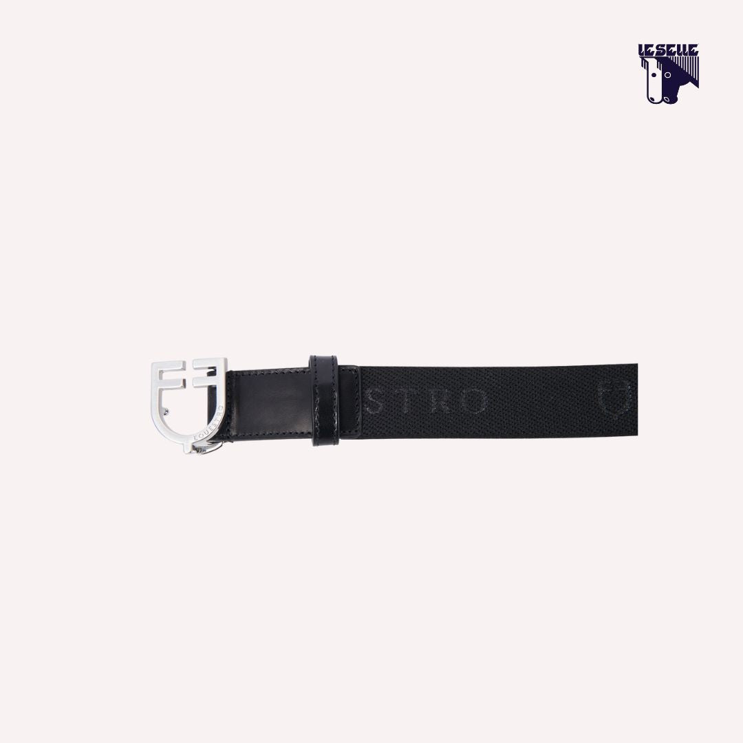 CINTURA EQUESTRO ELASTICIZZATA - NERA