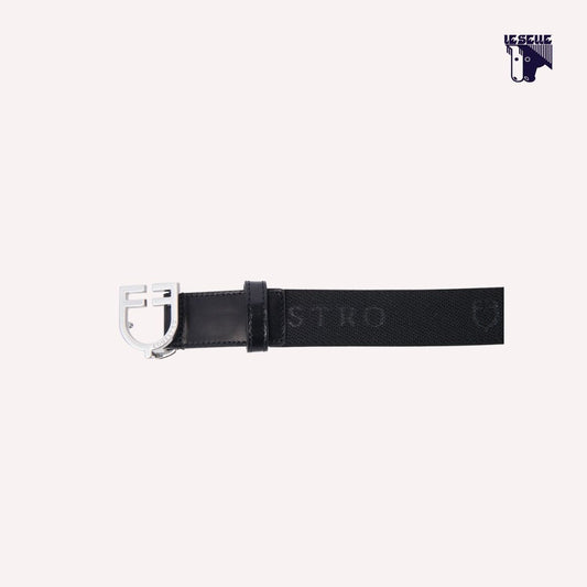 CINTURA EQUESTRO ELASTICIZZATA - NERA
