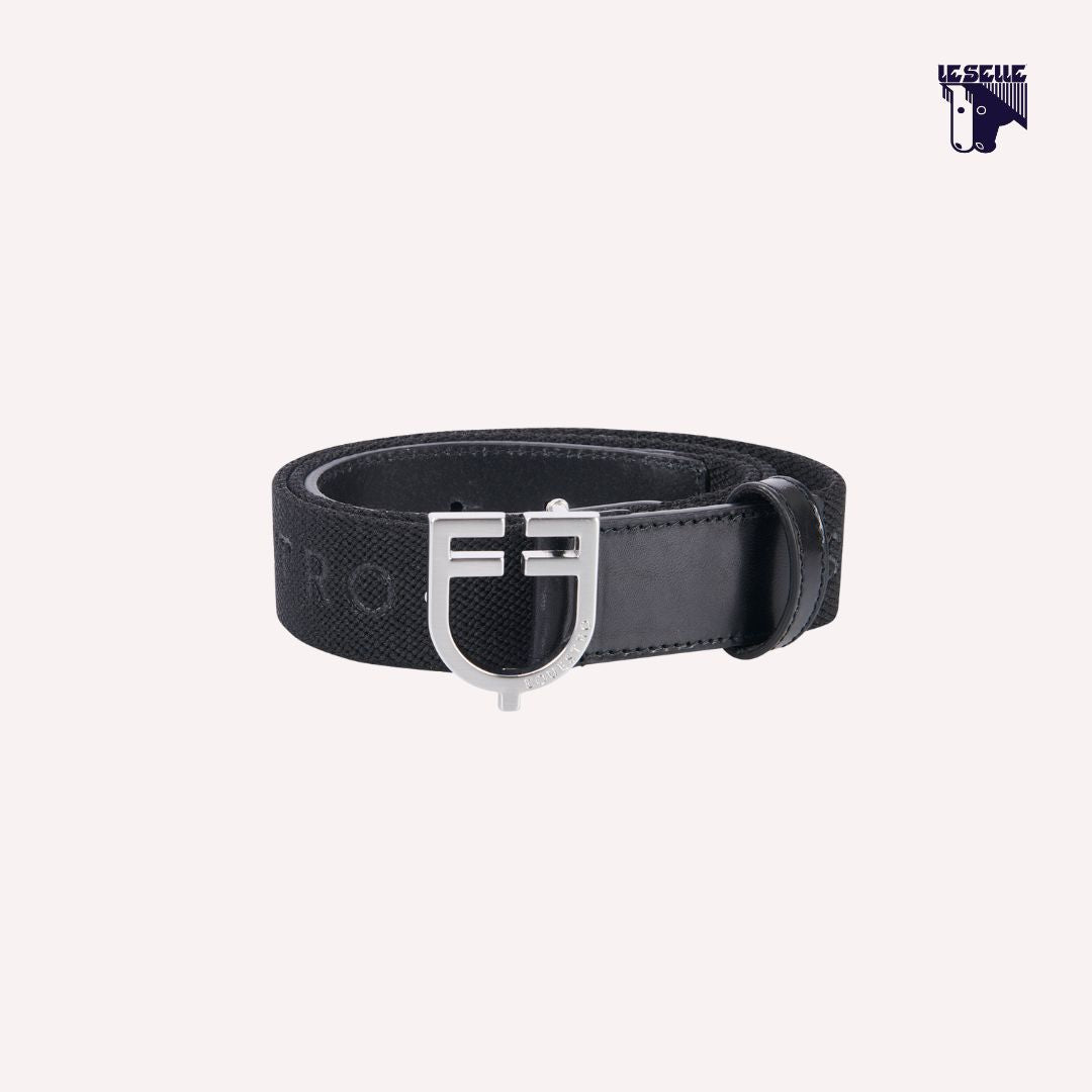 CINTURA EQUESTRO ELASTICIZZATA - NERA