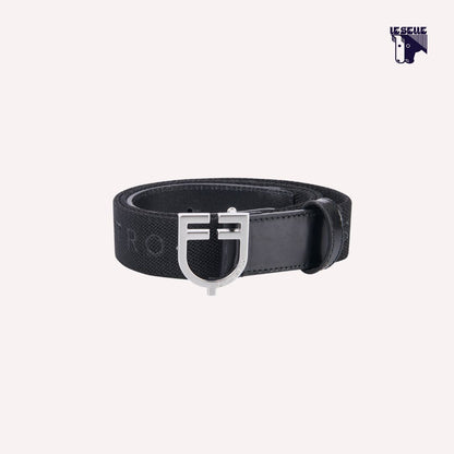 CINTURA EQUESTRO ELASTICIZZATA - NERA