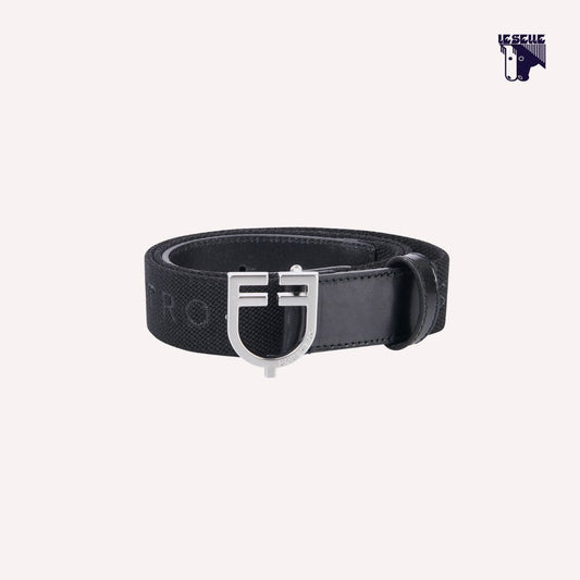 CINTURA EQUESTRO ELASTICIZZATA - NERA