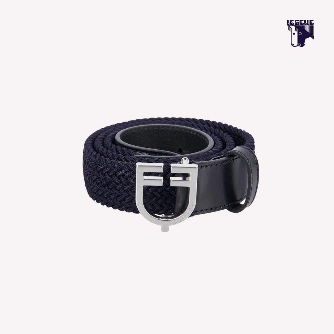 CINTURA EQUESTRO INTRECCIATA - BLU