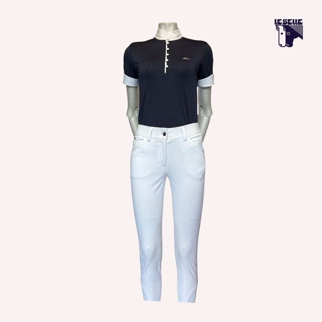 POLO DA COMPETIZIONE FUTA MEZZA MANICA ANNA SCARPATI - BLU