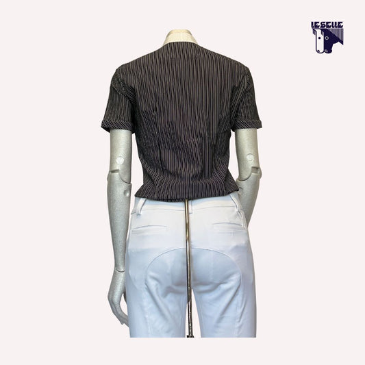 CAMICIA DA COMPETIZIONE MEZZA MANICA ANIMO - NERO/GRIGIO