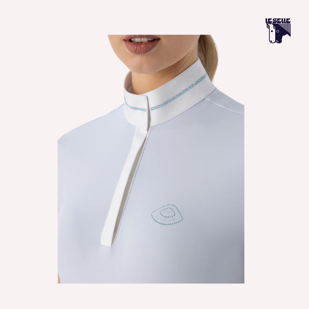 POLO COMPETIZIONE EQUILINE EQENKAS - AZZURRO