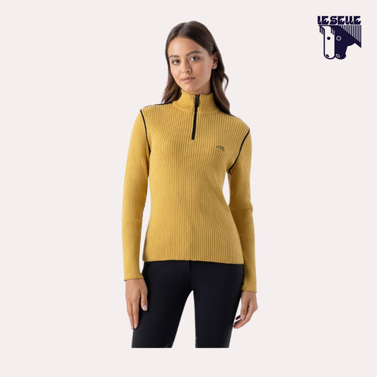 PULLOVER MEZZA ZIP EQCLIP EQUILINE - BANANA