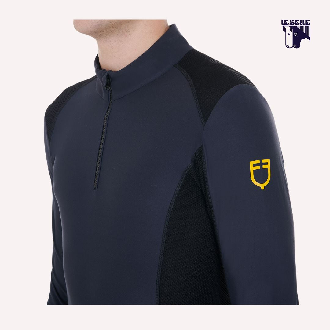 MAGLIA TERMICA SLIM FIT EQUESTRO - BLU