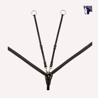 PETTORALE CON MARTINGALA REMOVIBILE E INSERTI ELASTICIZZATI EQUESTRO - MARRONE