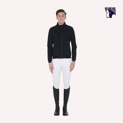 BOMBER IN TESSUTO TECNICO CON CAPPUCCIO ESTRAIBILE EQUESTRO - NERO