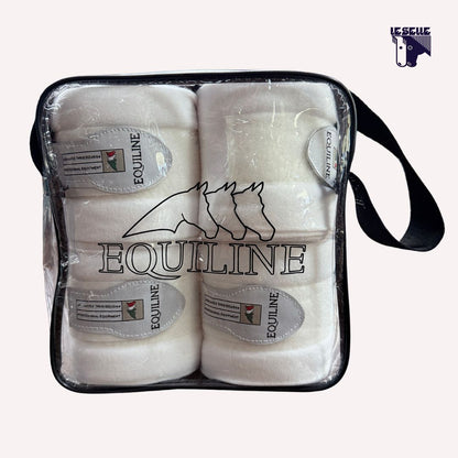 FASCE DA LAVORO IN PILE SET 4PZ EQUILINE - BIANCO