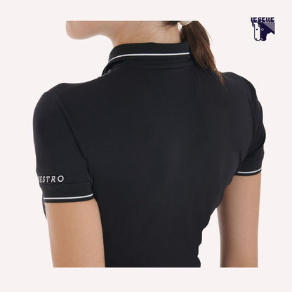 POLO SLIM FIT EQUESTRO - NERO