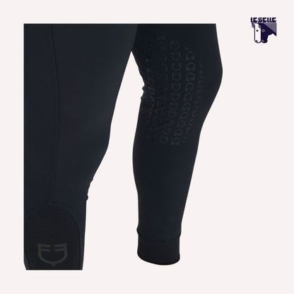 PANTALONI SLIM FIT IN TESSUTO TECNICO BIELASTICO EQUESTRO - NERO