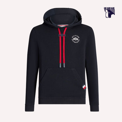 FELPA UNISEX BAMBINI TOMMY HILFIGER LAGUNA LOGO HOODIE - BLU